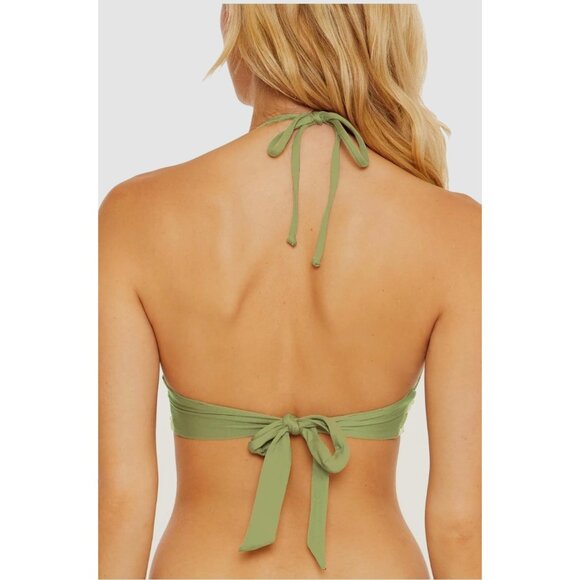 Becca Tie Back D Cup NWT Swimsuit Top Removable Pads Adjustable $78 - Picture 2 of 13